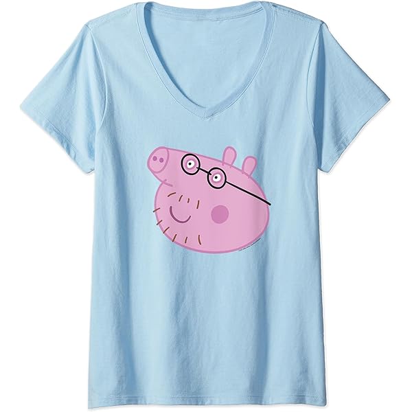 Amazon.com: Peppa Pig Happy Daddy Pig Big Face Long Sleeve T